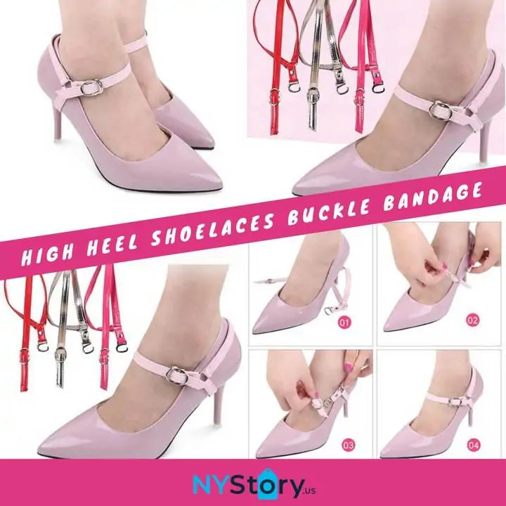 High Heel Shoelaces Buckle Bandage