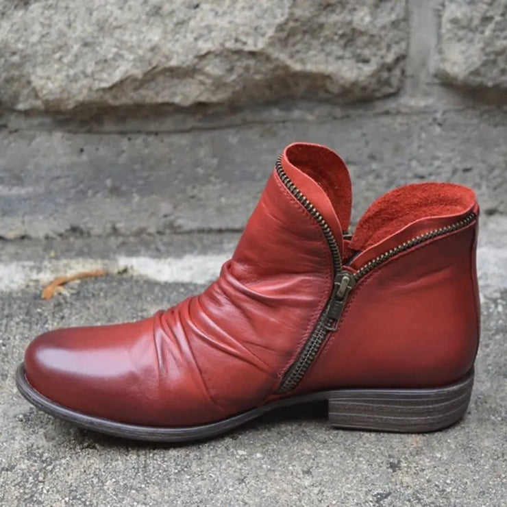 Ankle Zipper Boots Spring Autumn