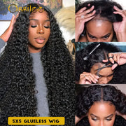 13x4 13x6 HD Lace Frontal Wigs Jerry Curly Glueless Wig Human Hair Pre