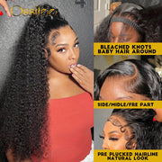 13x4 13x6 HD Lace Frontal Wigs Jerry Curly Glueless Wig Human Hair Pre