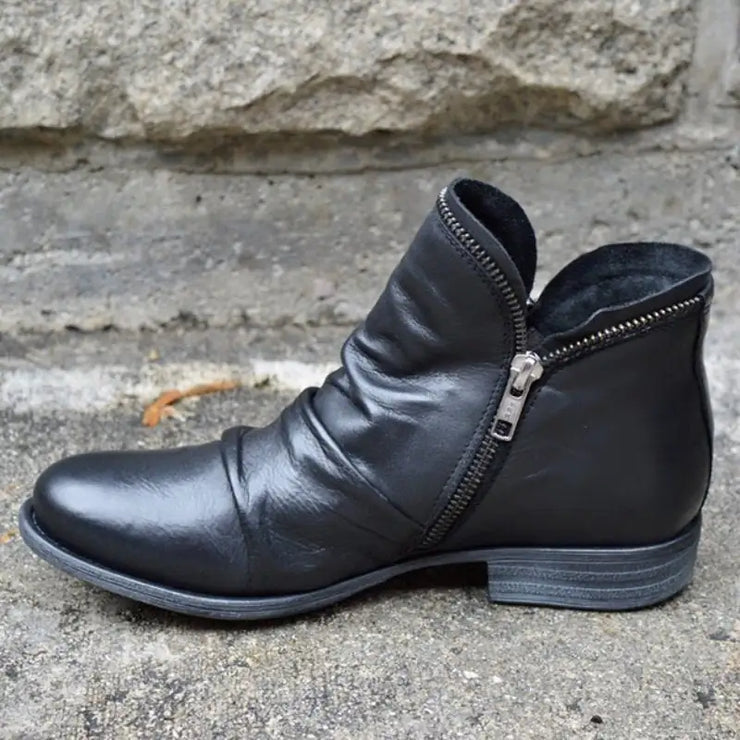 Ankle Zipper Boots Spring Autumn