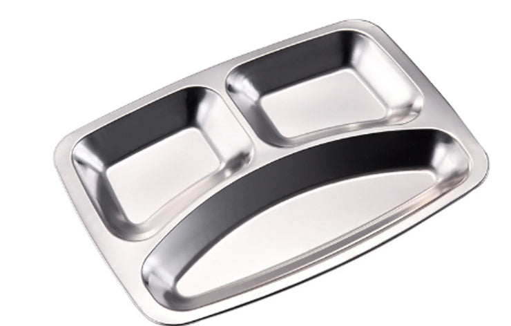 3/4/5 Sections Stainless Steel Divided Dinner Tray Lunch Container