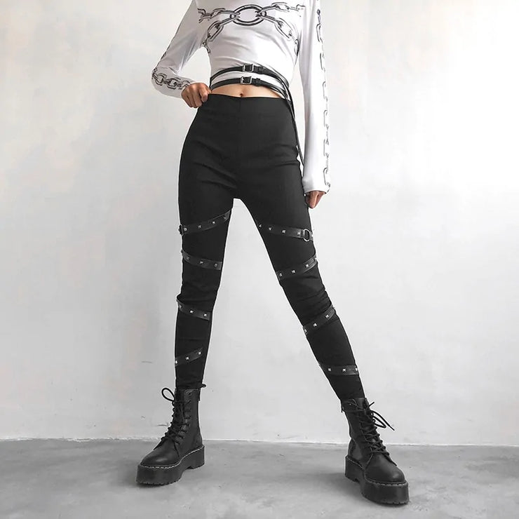 High Waist Skinny Street Wear Pants